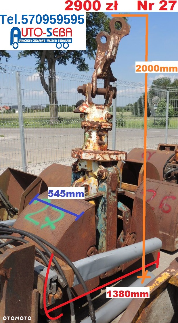 Fuchs Chwytak, rotator, łyżka, do koparki żurawia HDS - 5