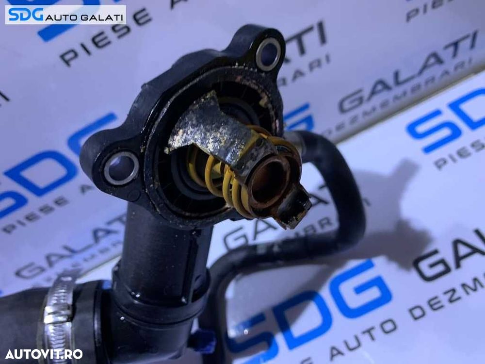 Suport Carcasa Termostat cu Furtun Furtune Apa Racitor Gaze Suport EGR Fiat Doblo 1.6 JTD Multijet 2009 - Prezent - 5