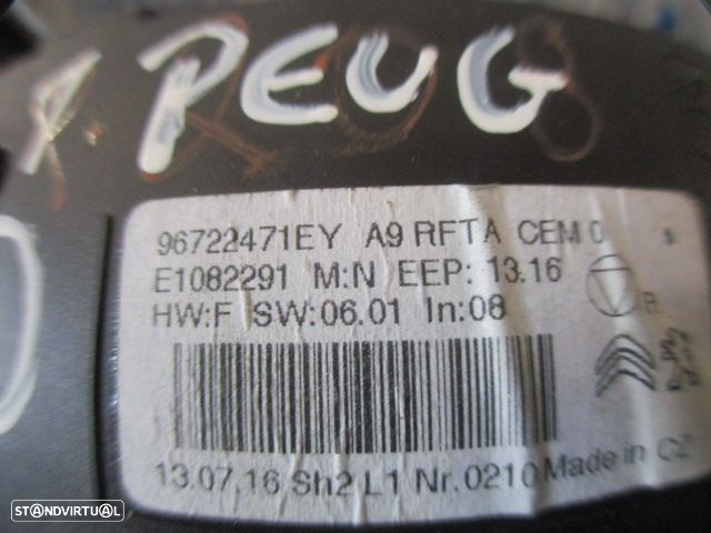Comando Sofagem 96722471EY PEUGEOT 208 1 FASE 1 2013 1.6HDI 92CV 3P CASTANHO ORIGINAL - 4