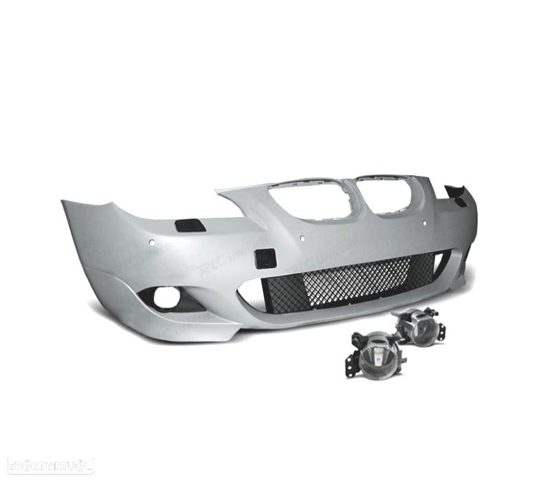 PÁRA-CHOQUES FRONTAL BMW E60 E61 07-10 COM PDC LOOK PACK M + FAROIS NEVOEIRO - 2