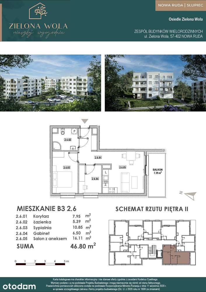 Mieszkanie na sprzedaż, 3 pokoje, 47 m², Nowa Ruda