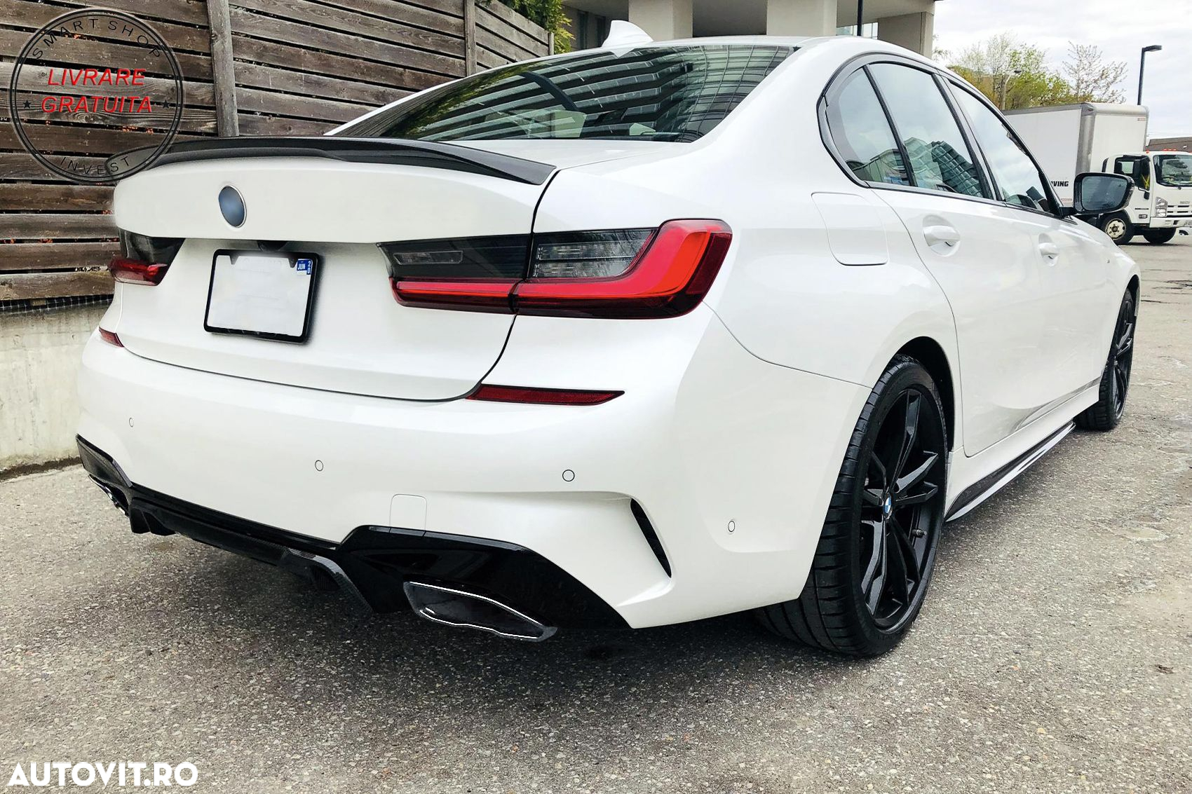 Difuzor Bara Spate Evacuare Dubla si Tobe Ornament Crom BMW 3 Series G20 G28 Sedan- livrare gratuita - 20
