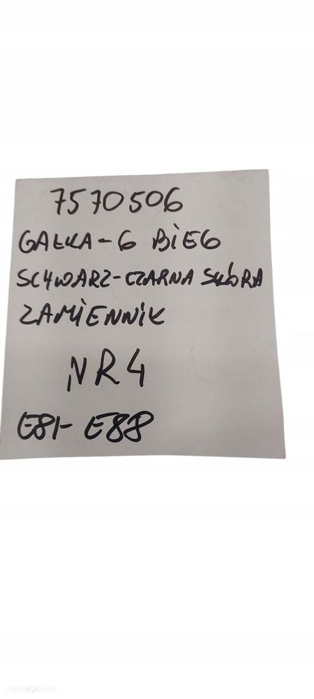 Bmw E81 E82 E87 E88 Gałka Zmiany Biegów Manual 6 Biegów Schwarz 7570506 Nr4 - 5
