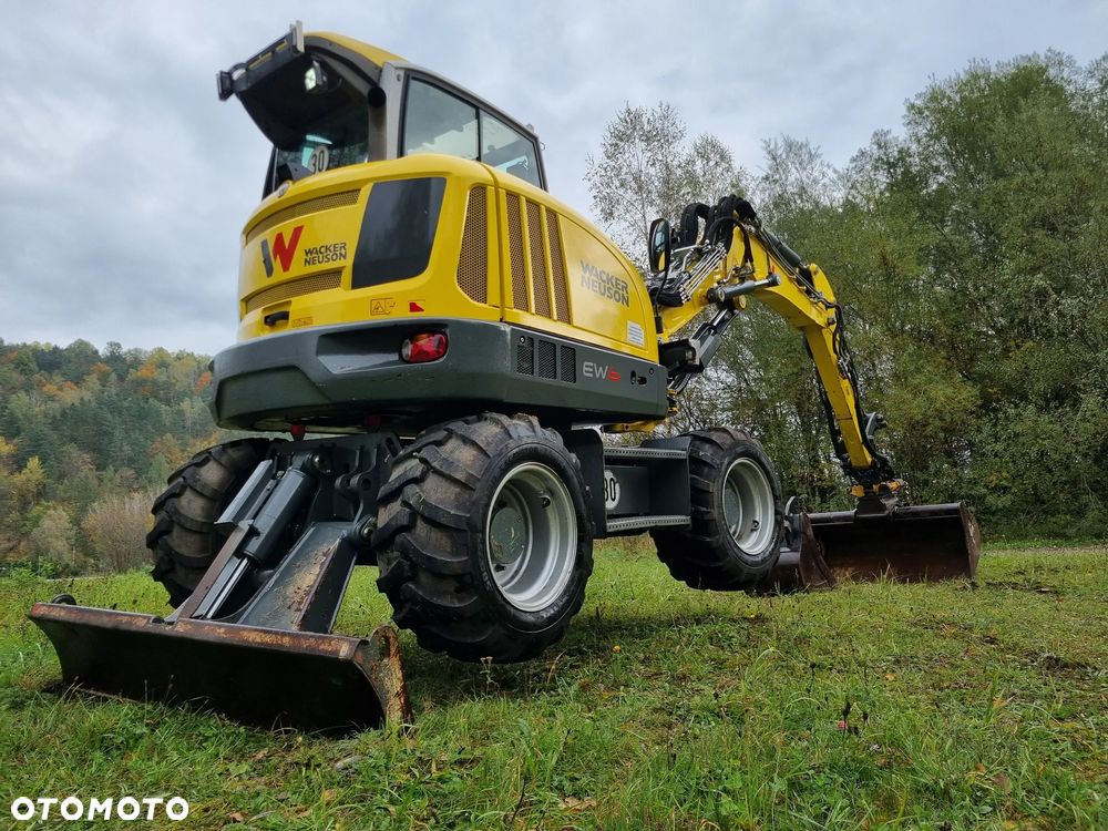 Wacker Neuson EW65 Koparka Kołowa 8ton 3xRamię +ROTOTIL+ Skosowanie Hydr+Centr.Smarowanie Pompa ON Łyżki z Norwegii Jak Nowa 2020r PERKINS silnik STABILIZATORY Kamera Klima - 23