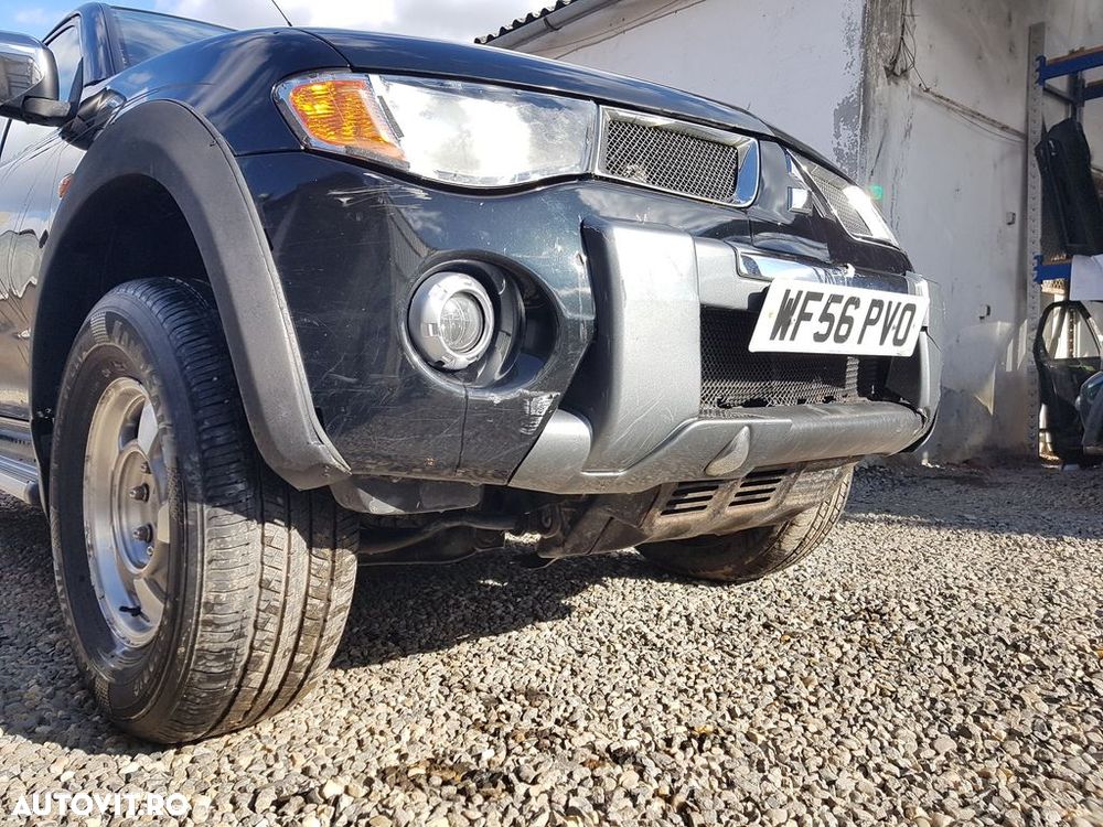 Bara fata Mitsubishi L200 2006 - 2010 NEGRU (654) Diesel model fara spalatoare far CU ... - 10