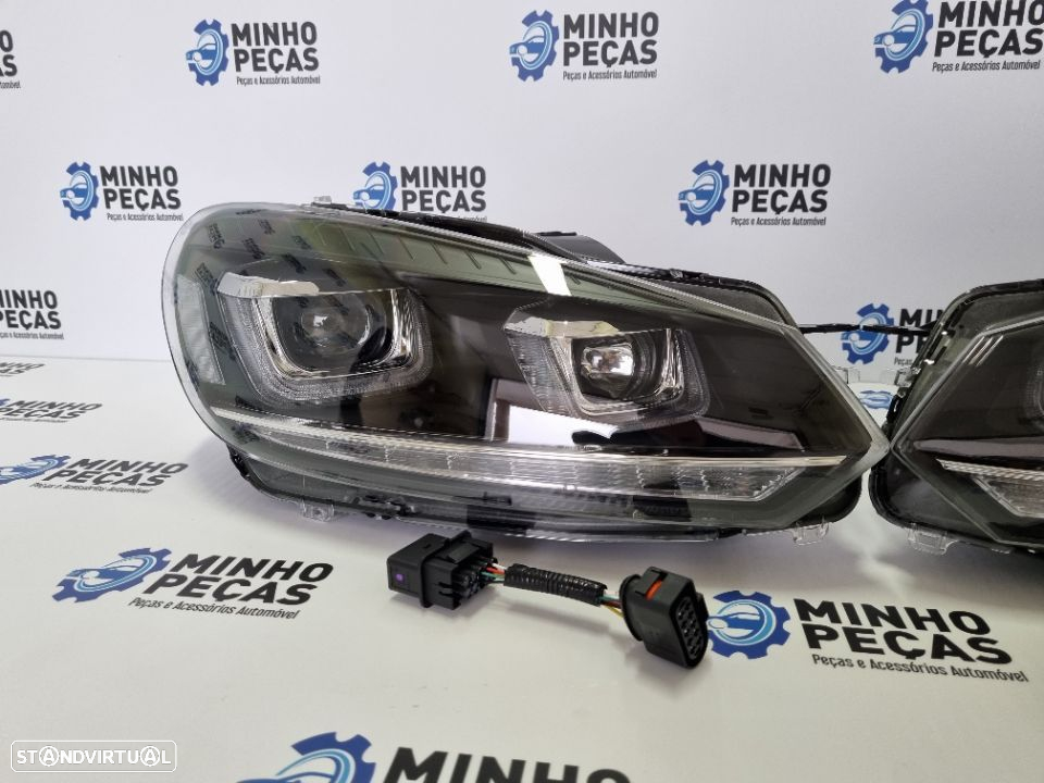 Faróis Golf 6 3D LED DRL U - 6