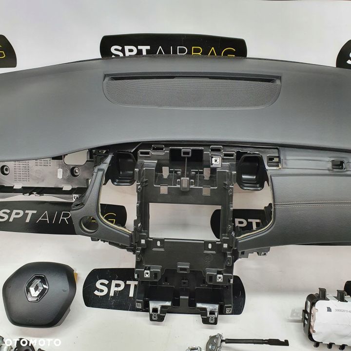 RENAULT TALISMAN DESKA ROZDZIELCZA KONSOLA KOKPIT PULPIT PODUSZKI AIRBAG AIR BAG PASY KIT SET - 3