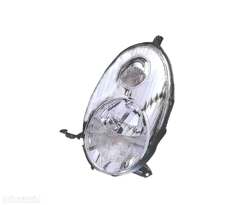 FAROL DIR OPTICAS PARA NISSAN MICRA K12 03-07 FUNDO CROMADO - 1