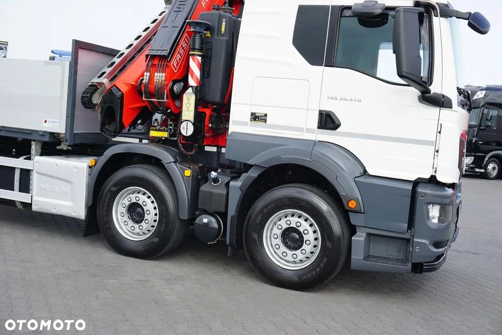 MAN TGS / 35.470 / E 6 / SKRZYNIOWY + HDS / FASSI F 545 / ŁAD. 13 105 KG / PILOT - 32