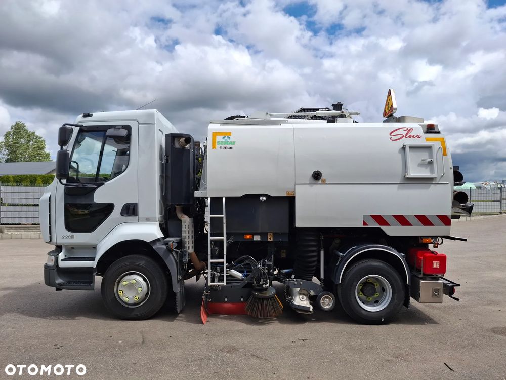 Renault Midlum 220 DXI Zamiatarka SEMAT Zoeller Johnston Szczotki L/R Obie Strony 2012r Napęd Hydrostat Euro 5 Rura Do Liści Studzienek 3873 Mth - 4