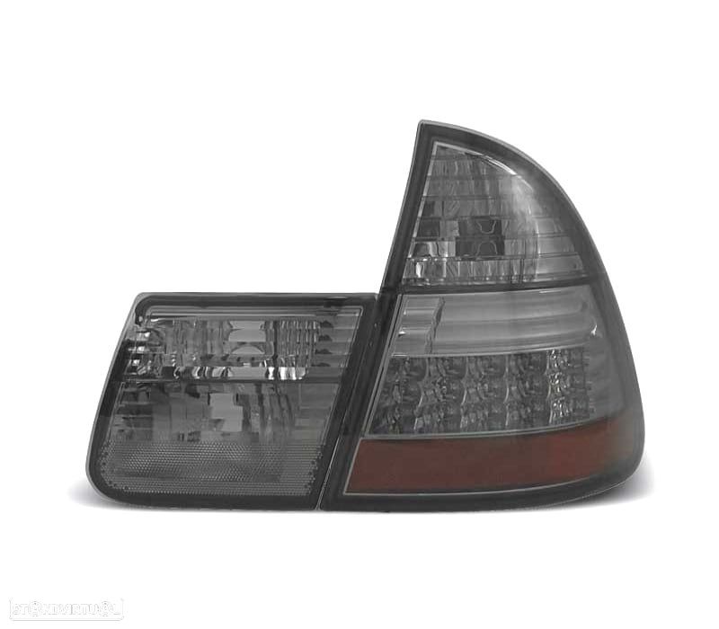 FAROLINS TRASEIROS LED BMW E46 TOURING 98-05 CROMADO ESCURECIDOS - 2