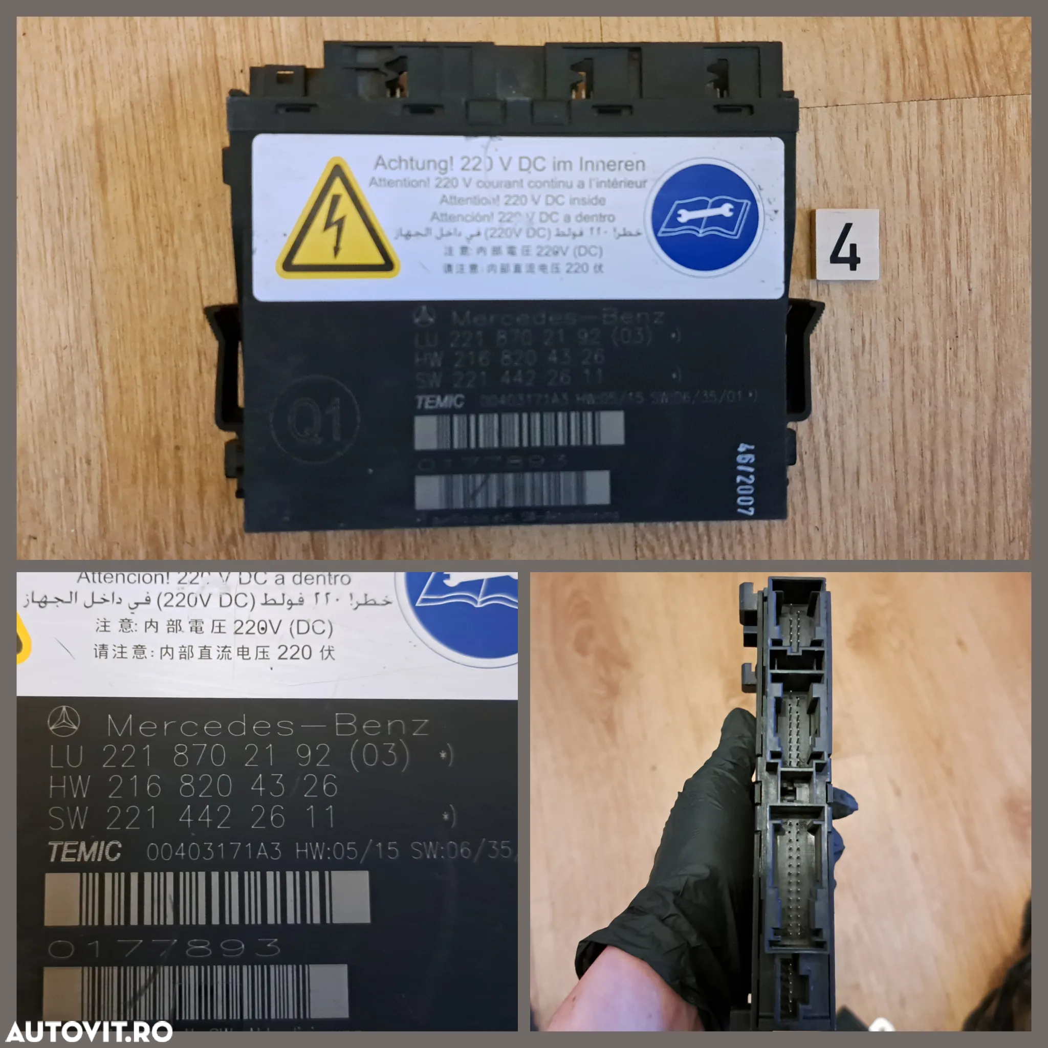Calculator modul SAM cutie viteze automata unitate control usa modul scaun fata modul pompa combustibil originale mercedes W205 W253 W222 W213 W216 - 5