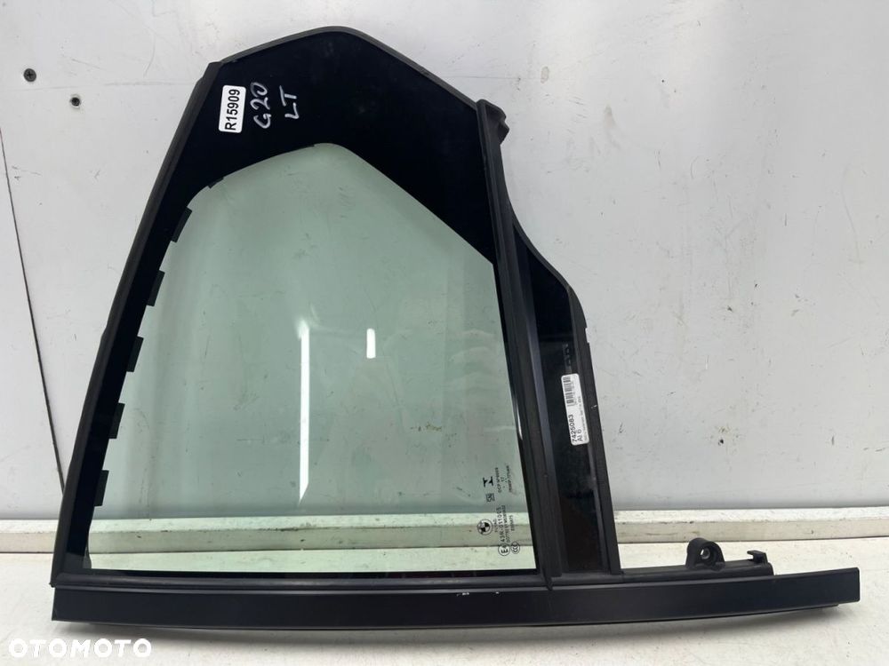 Szyba boczna BMW 3 G20 sedan 18r.- lewa tylna w drzwi trójkąt lewy tył 7425083 - 1