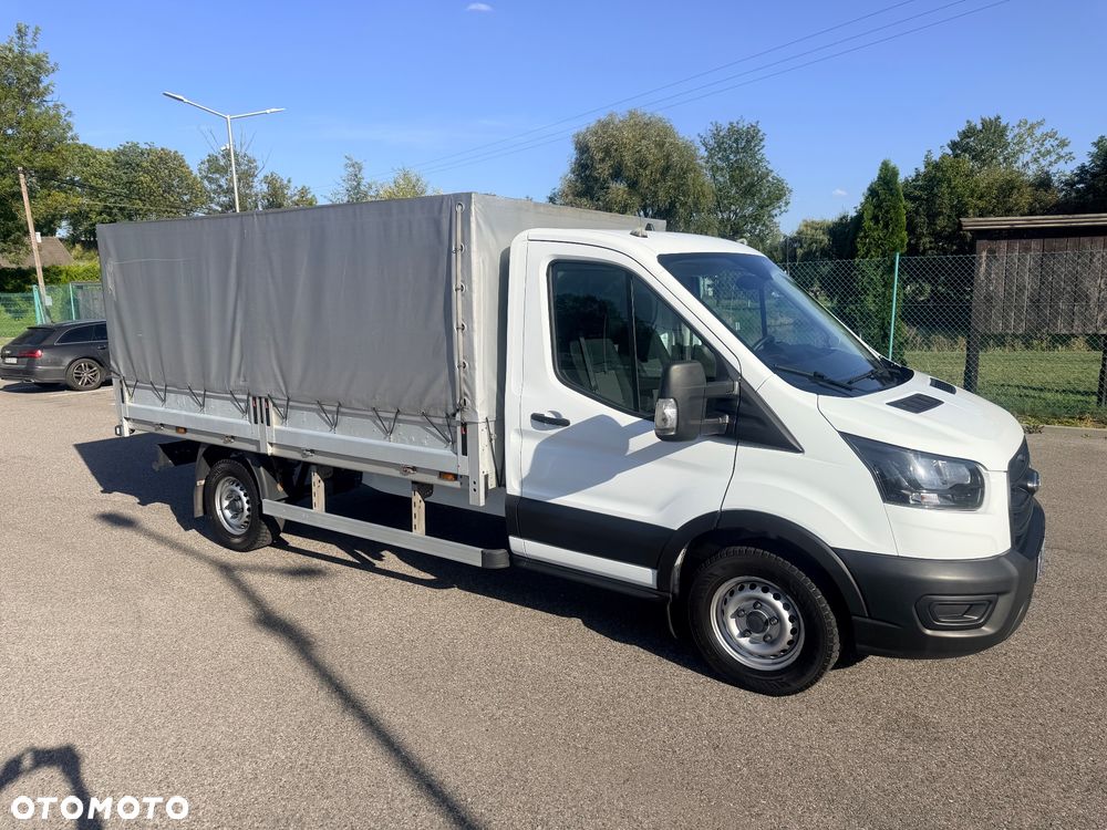 Ford FORD TRANSIT 350 PLANDEKA L3 2.0 DIESEL 170 KM • 2021 • 89 827 KM • ŁADOWNOŚĆ 1375 KG • FV 23% • SALON POLSKA • SERWIS ASO • PEŁNA EKSPERTYZA • GWARANCJA - 11