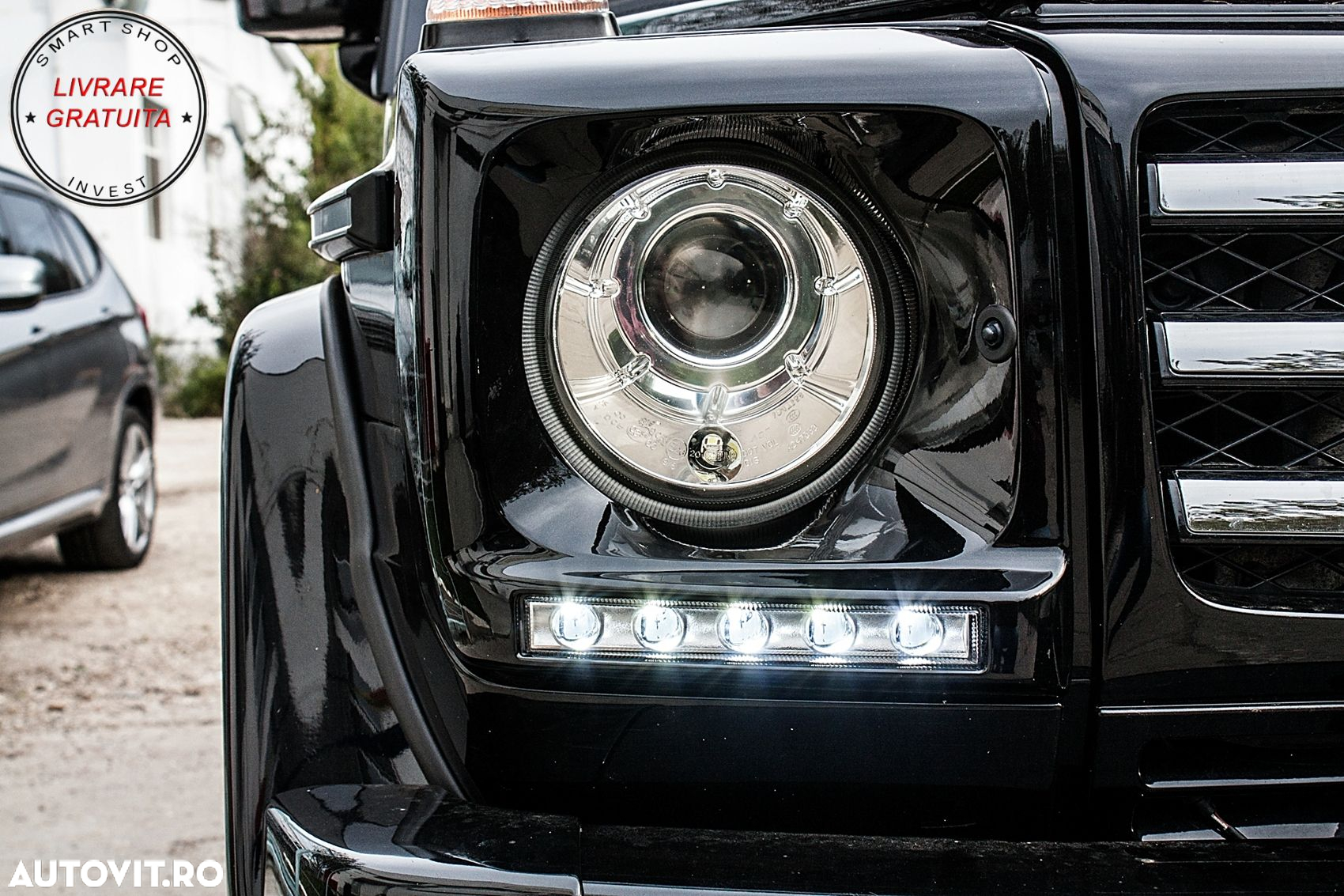 Carcasa faruri cu Lumini de zi dedicate LED DRL Mercedes G-Class W463 (2002-2018) - livrare gratuita - 10