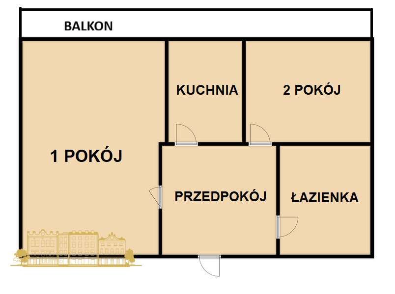 NOWE|Myśliwska|2pok|48m2|Garaż|Osobna|PŁASZÓW