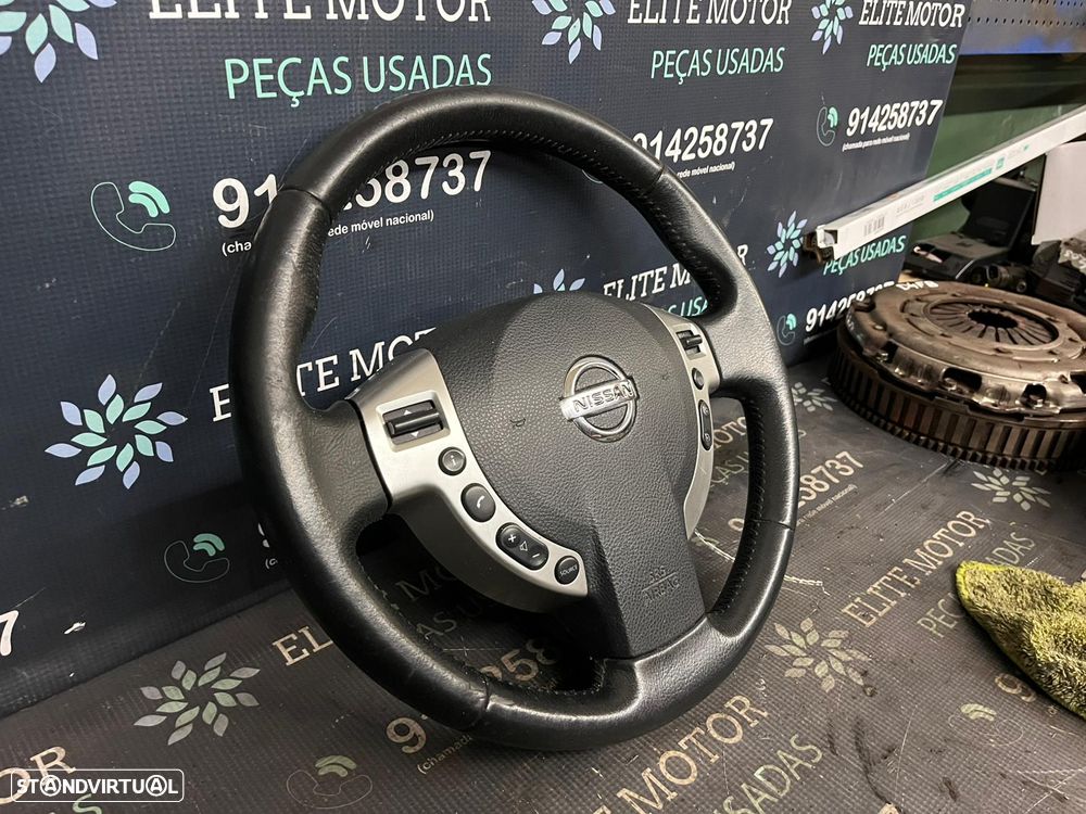 Volante usado pele com airbag NISSAN QASHQAI J10 COMANDOS MULTIFUNÇÕES - 2