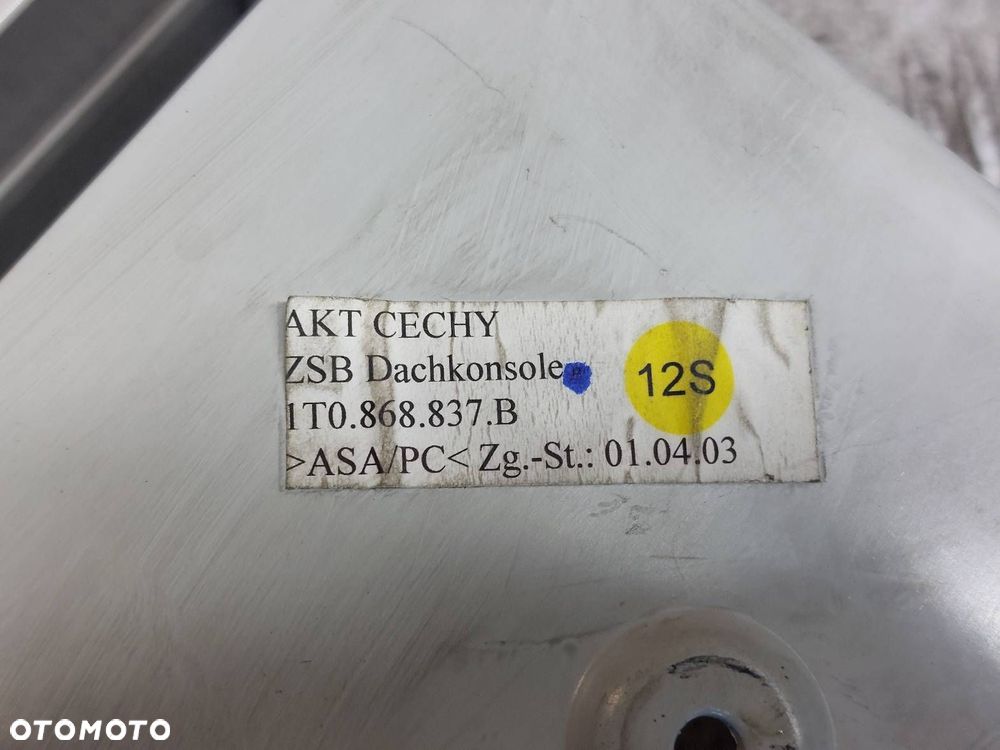 SCHOWEK NA OKULARY PODSUFITKI VOLKSWAGEN TOURAN I 1T0868837B - 5