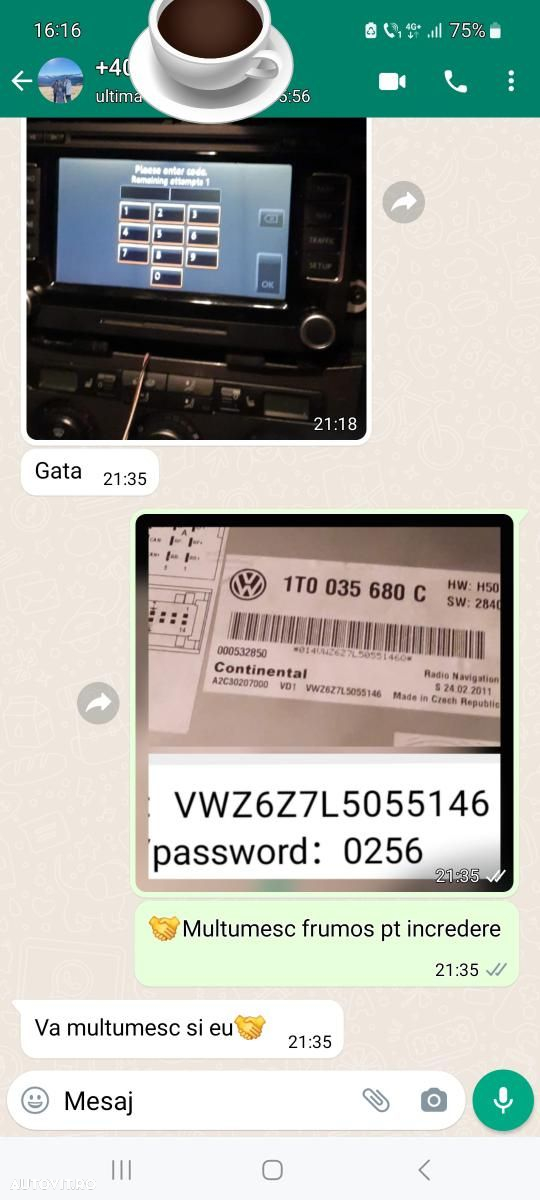 Decodare navi , Radio pin safe unit locked - 9
