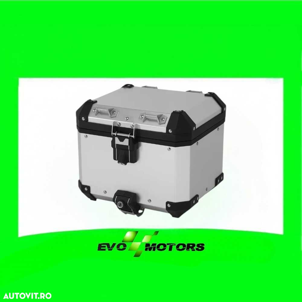 Top Case cutie Aluminiu 38L BMW R1200GS R1250GS F850GS A2125 ARGINTIE - 1