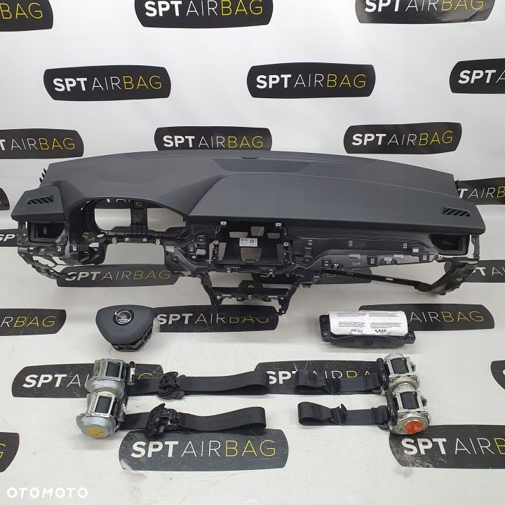 SKODA SCALA DESKA ROZDZIELCZA KONSOLA KOKPIT PULPIT PODUSZKI AIRBAG AIR BAG PASY KIT SET - 1