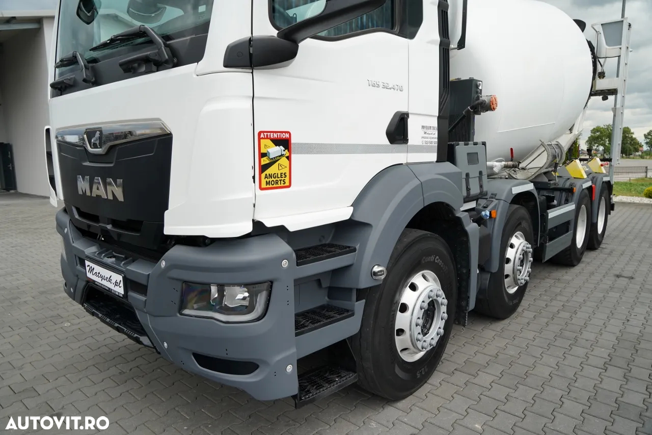 MAN TGS 32.470 / 8X4 / BETONIERĂ / 9 M3 / CIFA / JANTE DIN ALIAJ / EURO 6 / CONTRACT DE SERVICE POST-SERVICE - 8