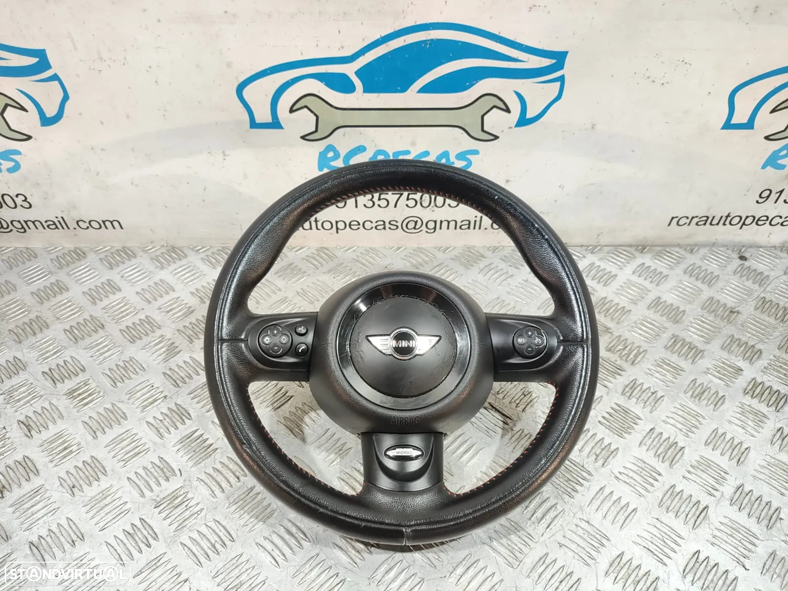 Volante + Airbag Completo Mini Cooper JCW Original - R56 R57 R58 R59 R60 - Comandos Multifunções John Cooper Works Guiador - 2