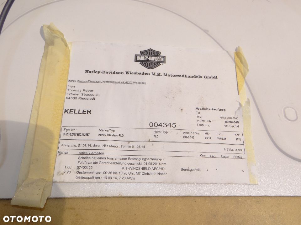 Harley Davidson Dyna Switchback Oryginalna Szyba owiewka przód N1394 - 13