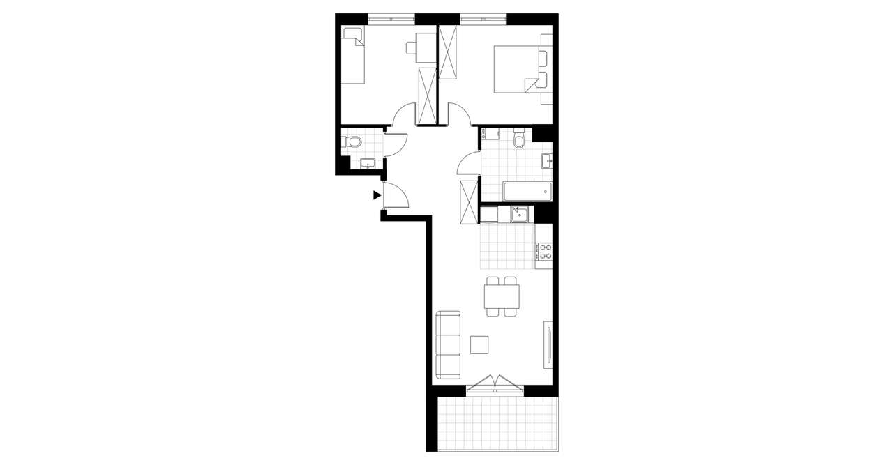 3-pokojowe mieszkanie 67m2 + balkon Bezpośrednio - Pełny obrazek: 3/11