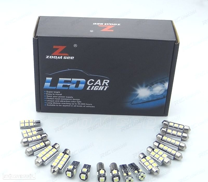 KIT COMPLETO DE 14 LÂMPADAS LED INTERIOR PARA VOLKSWAGEN VW GTI GOLF6 GOLF MK6 MK 6 VI MKVI 2010-20 - 6
