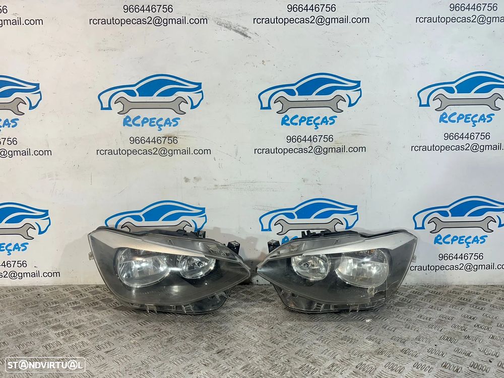 .Conjunto Oticas Farois Frontal Frente Esquerda Halogenio Original BMW Serie 1 F20 5 Portas F21 3 Portas 7229685 7229686 2012 - 2015 - 1