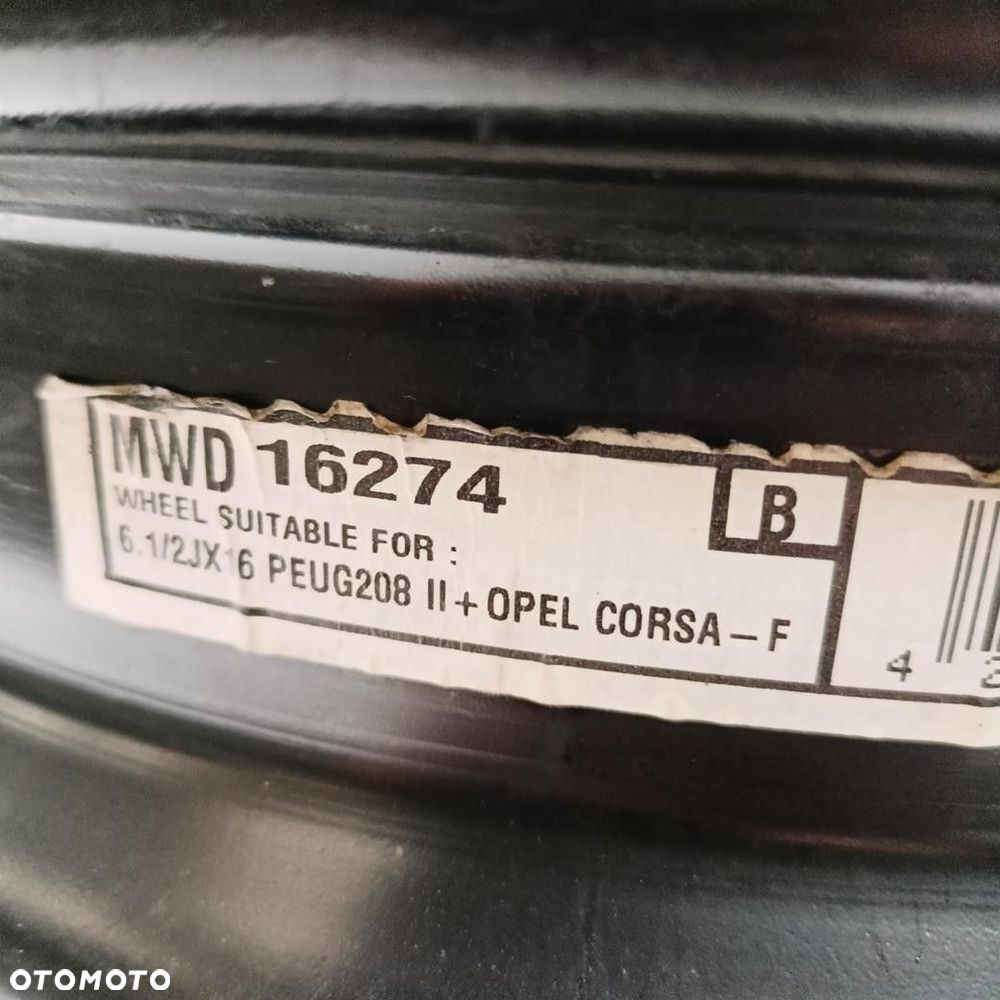 Felgi 4x108 16 Peugeot 208 Corsa F 4szt (F2918) - 6