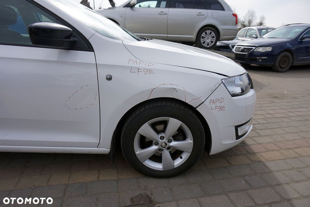 MASKA ZDERZAK BŁOTNIKI LAMPY RAPID NH3 LF9E  SKODA 2012-2019 BIAŁY PRZÓD KOMPLETNY - 14