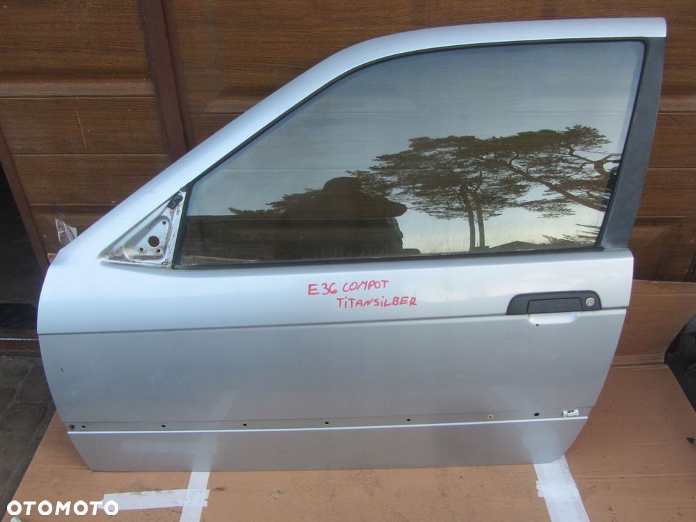 bmw 3 e36 compact drzwi lewe titansilber - 1