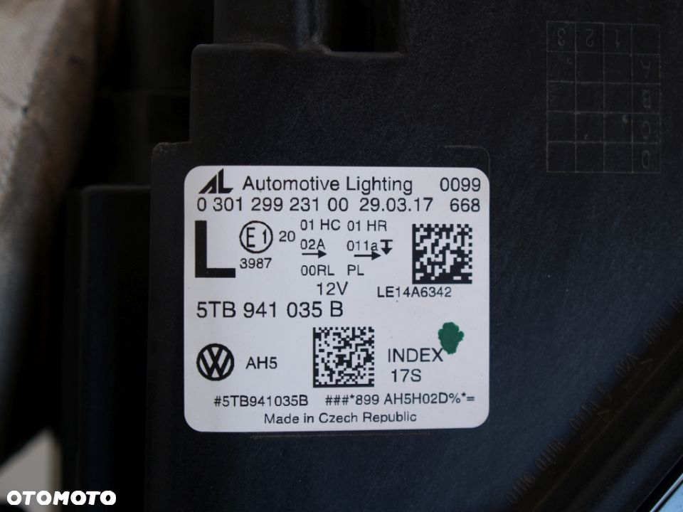Image Volkswagen VW Touran 15r Světlomet levá lampa levá