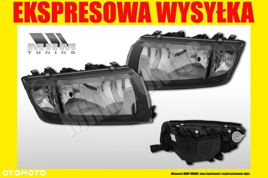 REFLEKTOR LAMPA KPL SKODA FABIA 1 I 6Y0 00- CZARNA - 2