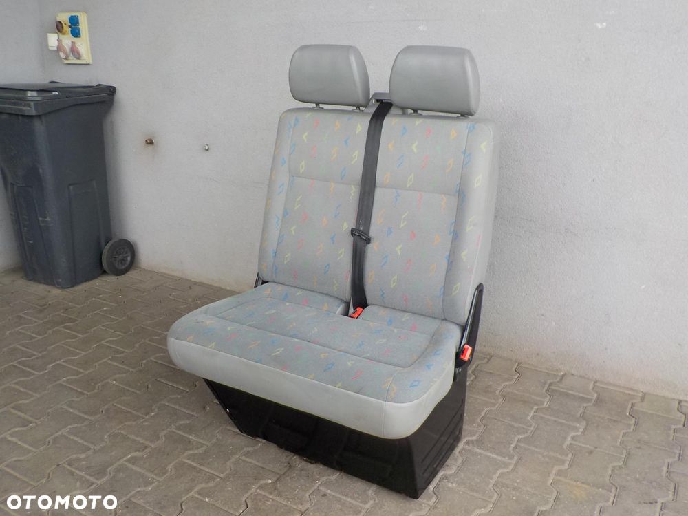 VW T5 FOTEL PODWÓJNY PASAŻERA PRZÓD DWÓJKA INKA - 2