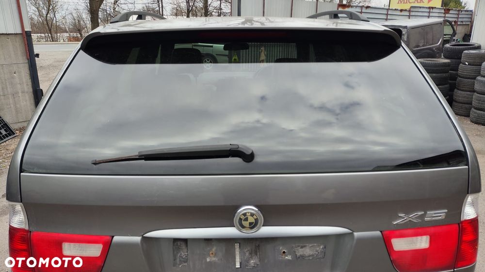 KLAPA BURTA LAMPA LEWY PRAWY TYŁ STERLINGGRAU METALLIC 472/7 ZAMEK SILNICZEK WYCIERACZKI TYŁ BLENDA LISTWA KLAMKA SZYBA WYKŁADZINA PODŁOGA TAPICERKA BAGAŻNIKA BMW X5 E53 LCI LIFT - 2