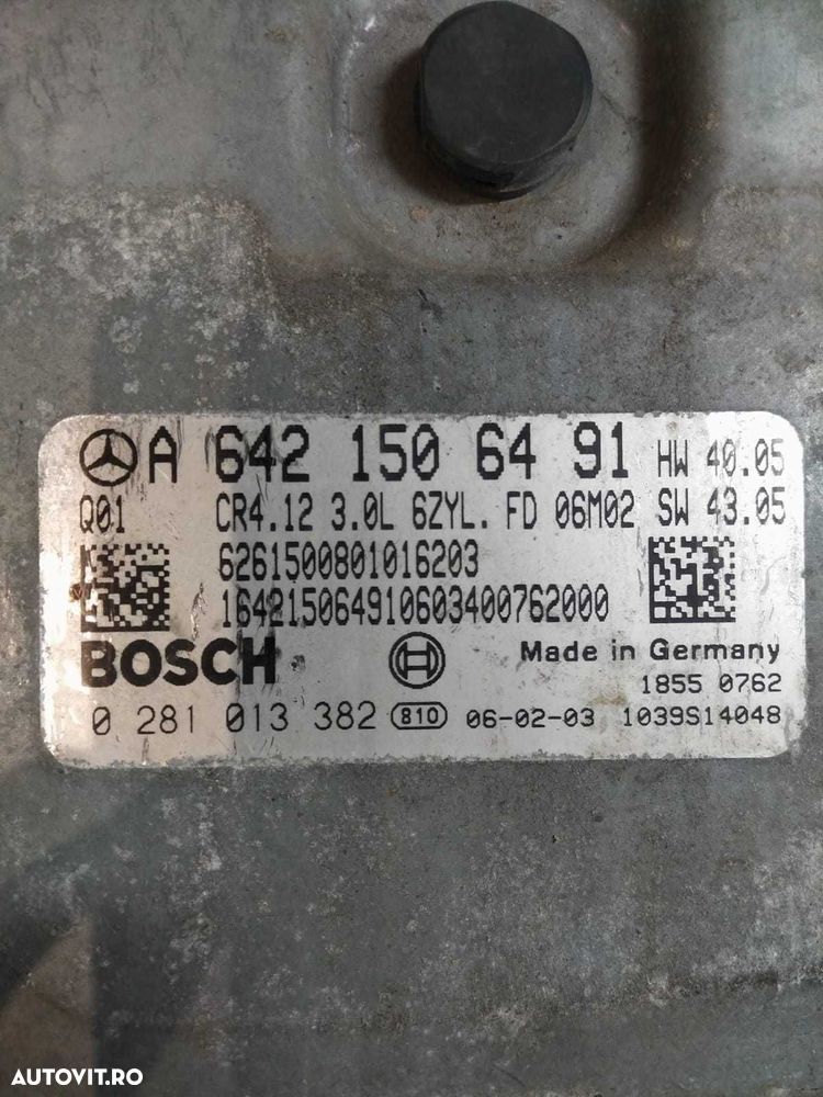 ECU Calculator motor Mercedes ML 3.0CDI A6421506491 0281013382 - 2