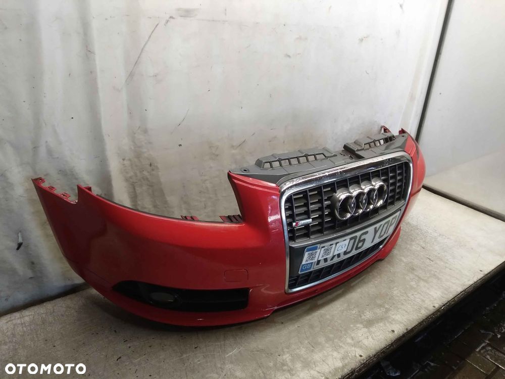 ! ZDERZAK PRZÓD PRZEDNI AUDI A3 8P LIFT FL S LINE S3 8P CZERWONY LY3J HALOGENY - 3