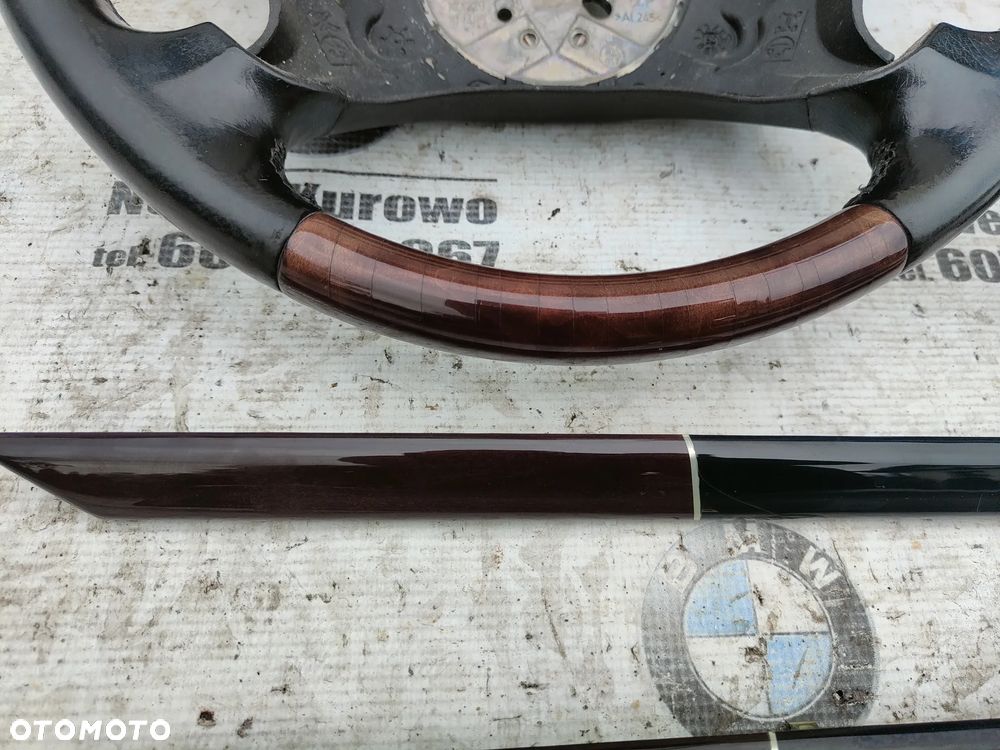 BMW E39 Dekory wnętrza listwy INDIVIDUAL kierownica drewno - 7