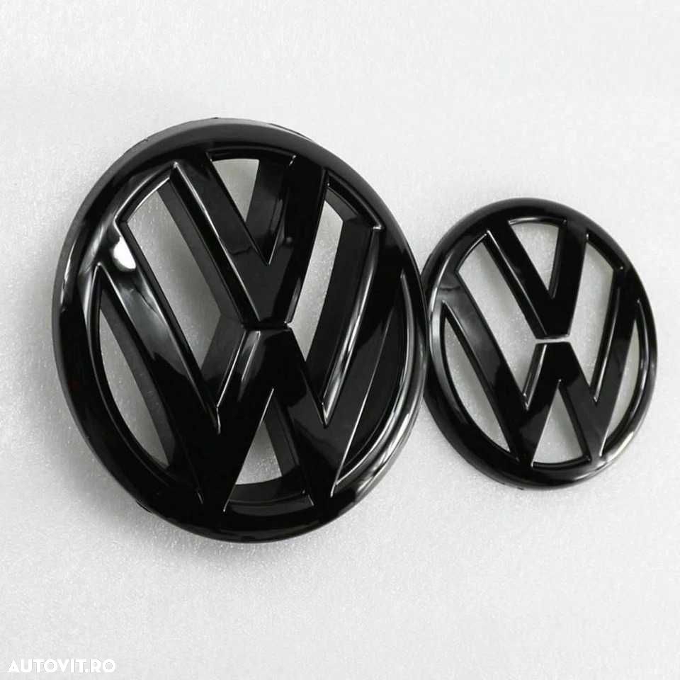 Embleme Fata Spate Cu Prinderi Originale VW Golf 5/6/7, Negru Lucios - 5
