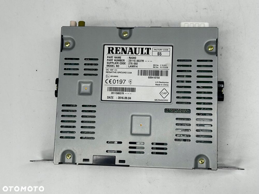 radioodtwarzacz stacja multimedialna renault megane iv 281158637r - 2