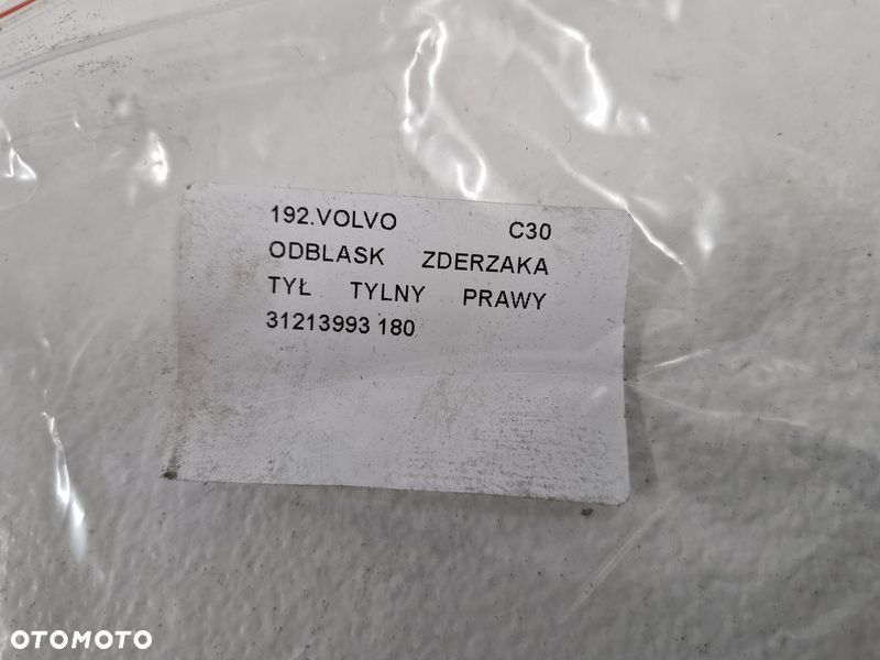 volvo c30 odblask zderzaka prawy tył tylny 31213993 - 10