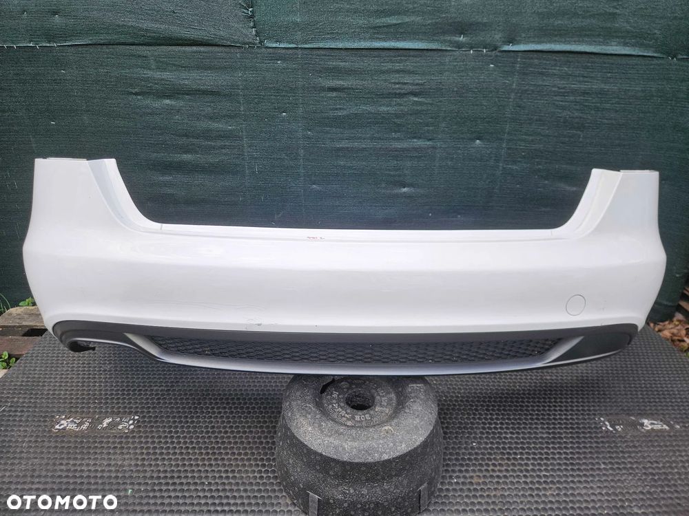 Zderzak Tyl Tylny S-Line Bialy Dyfuzor Audi A4 B8 Sedan - 3