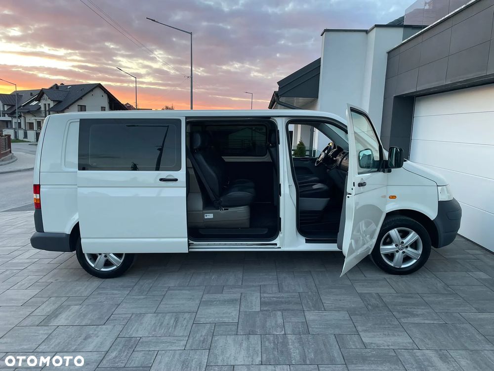 Volkswagen TRANSPORTER T5 L2H1 Długi Klima Skóry Tempomat Brygadówka Dubel Kabina - 15
