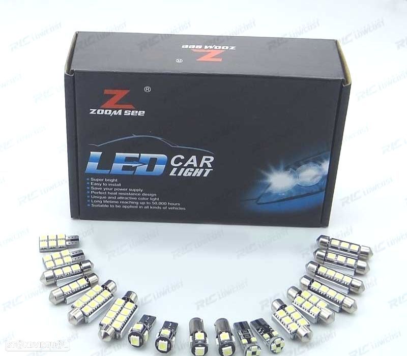 KIT COMPLETO DE 13 LÂMPADAS LED INTERIOR RENAULT MEGANE II HATCHBACK SEDAN COUPE CONVERTIBLE 03-07 - 3