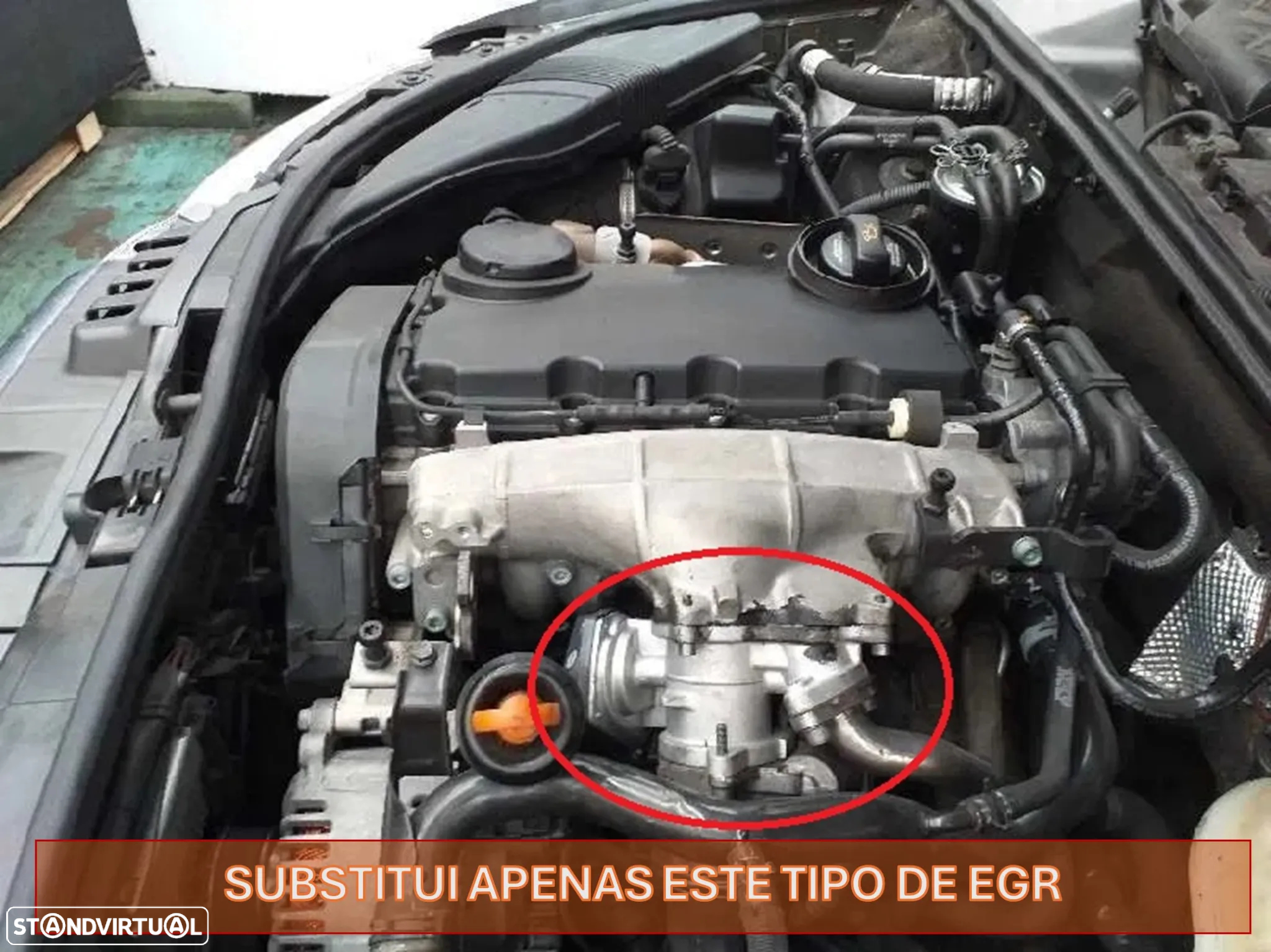 Supressor EGR Audi A4 A6 Motores 2.0 TDI BVA BVF BVG BLB - INOX - 2