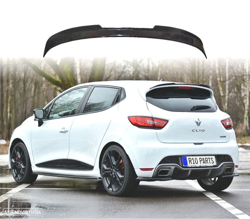 AILERON SPOILER RENAULT CLIO 4 16-19 PRETO BRILHANTE - 1