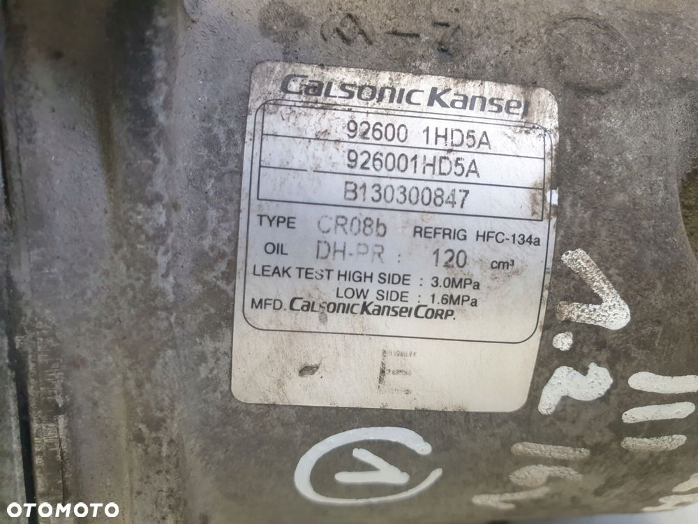 SPRĘŻARKA KLIMATYZACJI Nissan Micra IV K13 1.2 16V _ - 2